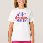 全米シスター7月4日Tシャツ子供へ Tシャツ (正面)