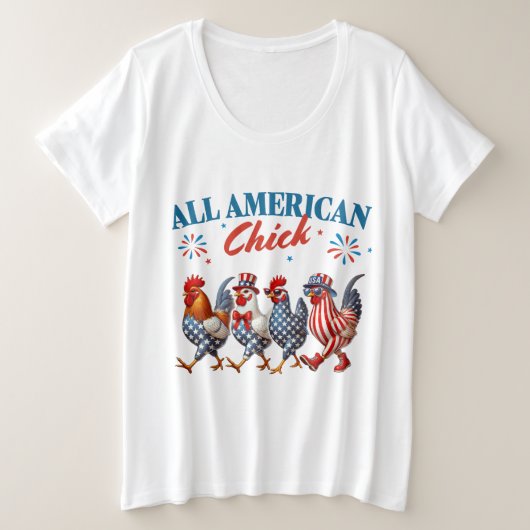 全米シック プラスサイズTシャツ (デザイン正面)