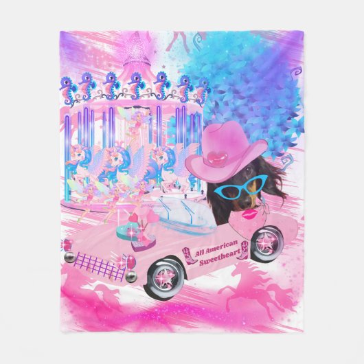 全米スイートハート毛布 フリースブランケット (正面)