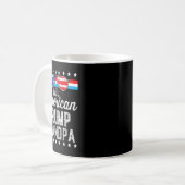 全米トランプおじいちゃんアメリカ国旗T コーヒーマグカップ (正面左)