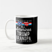 全米トランプおじいちゃんアメリカ国旗T コーヒーマグカップ (左)
