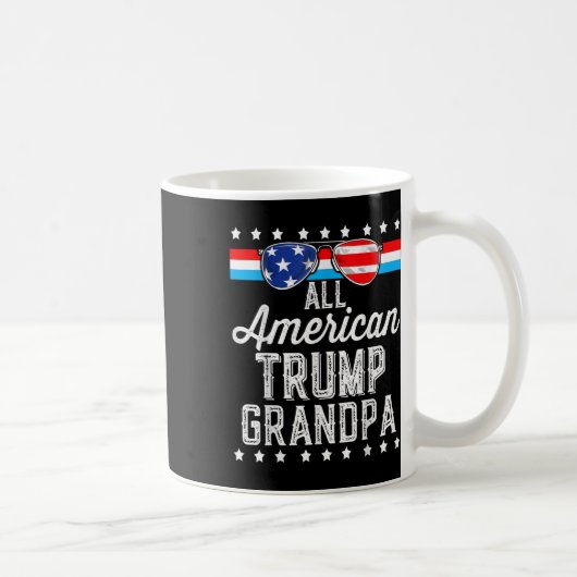 全米トランプおじいちゃんアメリカ国旗T コーヒーマグカップ (右)