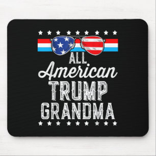 全米トランプおばあちゃんアメリカ国旗のサングラス マウスパッド