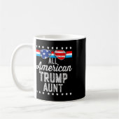 全米トランプ叔母アメリカ国旗のサングラス・トラム コーヒーマグカップ (左)