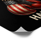 全米ハンズボクシング愛国米国国旗の手袋 ポスター (角)