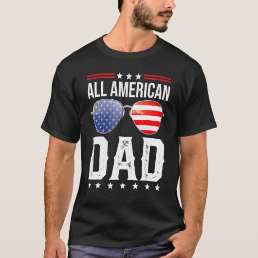 全米パパマッチング家族7月4日 Tシャツ (正面)