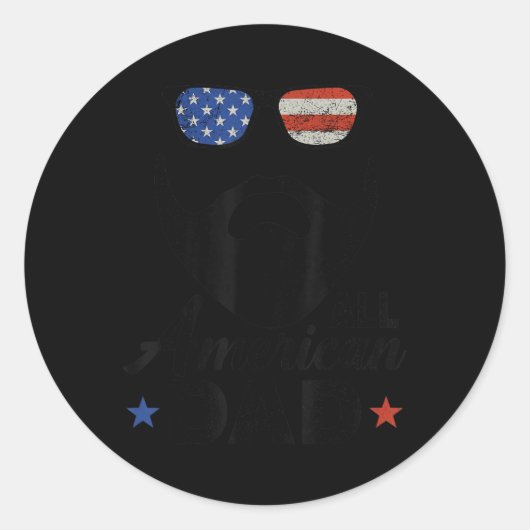 全米パパ7月の4thひげパパひげ脂肪 ラウンドシール (正面)