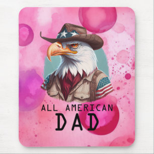全米パパ7月第4日Bald Eagle USA国旗 マウスパッド