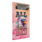 全米パパ7月第4日Bald Eagle USA国旗 ミニクリップボード (アングル)