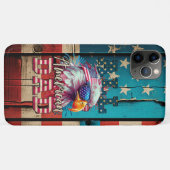全米パパ7月第4日Bald Eagle USA国旗 Case-Mate iPhoneケース (裏面(横))