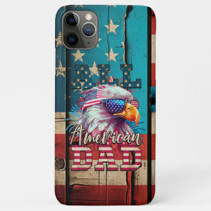 全米パパ7月第4日Bald Eagle USA国旗 iPhone 11 Pro Maxケース
