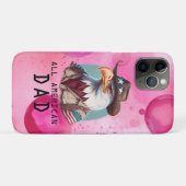 全米パパ7月第4日Bald Eagle USA国旗 Case-Mate iPhoneケース (裏面(横))