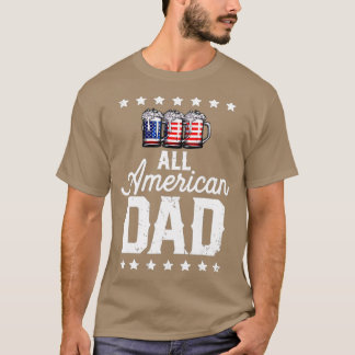 全米パパ7月4日ビールパパ父の日 Tシャツ