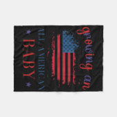 全米ベビー妊娠アナウンサーの成長 フリースブランケット (正面(横))