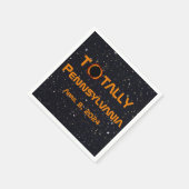 全米ペンシルバニア太陽の州2024日食 スタンダードカクテルナプキン (角)