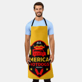 全米ホットドッググルメ エプロン (着用した状態)
