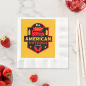 全米ホットドッググルメ 縁ありランチョンナプキン (インサイチュ)