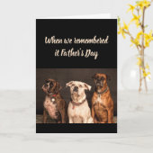 全米ボクサー犬おもしろいからの父の日おもしろい カード (黄色い花)