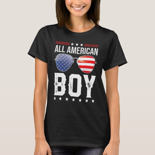 全米ボーイマッチング家族7月4日 Tシャツ (正面)
