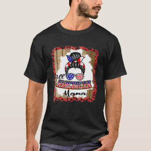 全米ママ愛国一致の家族4日 Tシャツ