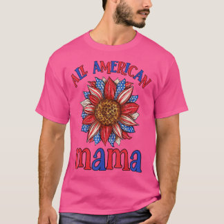 全米ママ7月4日ひまわり Tシャツ