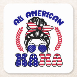 全米ママ スクエアペーパーコースター