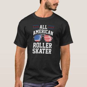 全米ローラースケート選手7月4日アメリカのFl Tシャツ