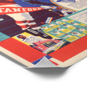 全米ヴィンテージフットボールの地図 ポスター (角)