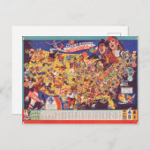 全米ヴィンテージフットボールの地図 ポストカード (正面/裏面)