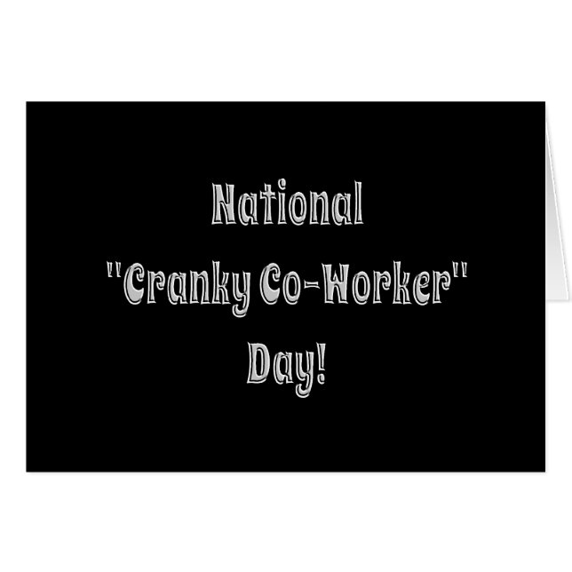 全米共働きデイカード(Co-Worker Day Card) (正面横)