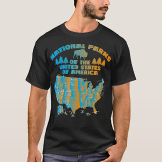 全米国立公園Tシャツハイキング&キャンピングパー Tシャツ