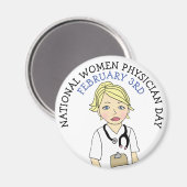 全米女性医師の日2月3日 マグネット (正面/裏面)