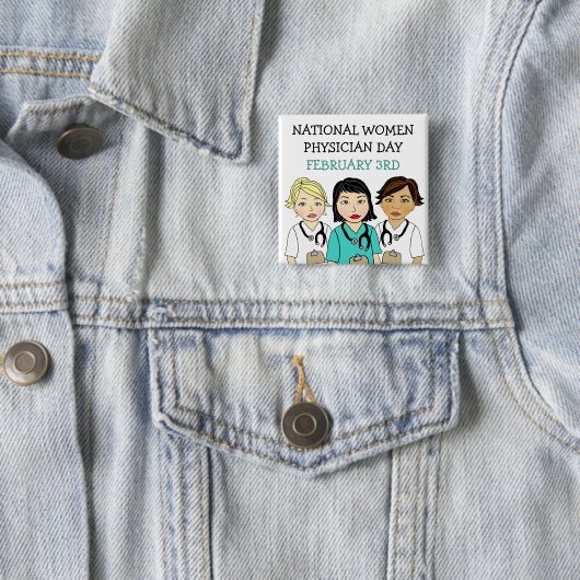 全米女性医師の日2月3日 缶バッジ (インサイチュ)
