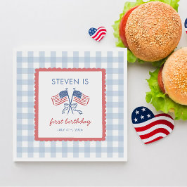 全米少年 7月4日 誕生日 ナプキン スタンダードカクテルナプキン