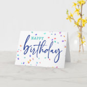 全米紙吹雪の事業誕生日カラフル カード (黄色い花)