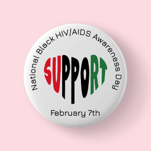 全米黒人HIV/AIDS啓発デー 缶バッジ