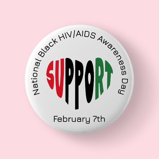 全米黒人HIV/AIDS啓発デー 缶バッジ