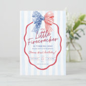 全米1歳の誕生日招待状愛国4日 招待状 (スタンド正面)