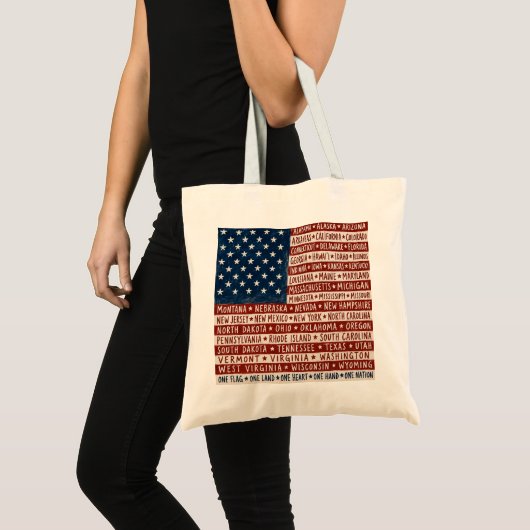 全米50州トートバッグ (One Nation, USA) トートバッグ (正面(商品))