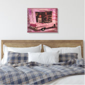 全米50年代コラージュ キャンバスプリント (インサイチュ (寝室))