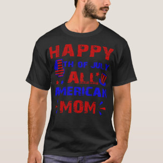 全米MOMアメリカ国旗のサングラスのマッチング4 Tシャツ