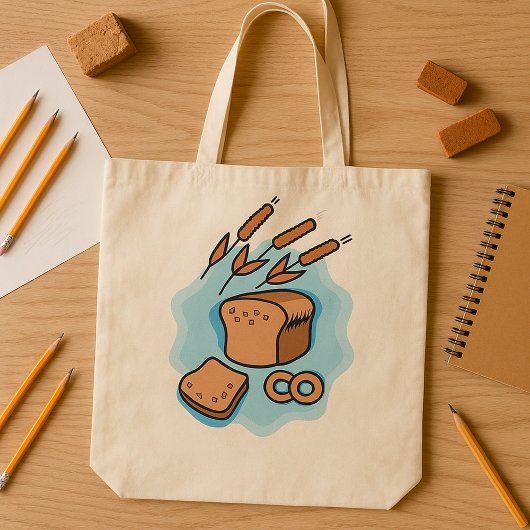 全粒素朴パン農場食品 トートバッグ