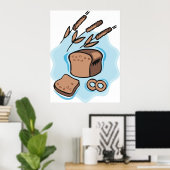 全粒素朴パン農場食品 ポスター (ホームオフィス)