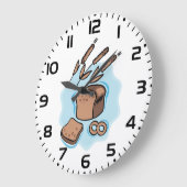 全粒素朴パン農場食品 ラージ壁時計 (傾斜)