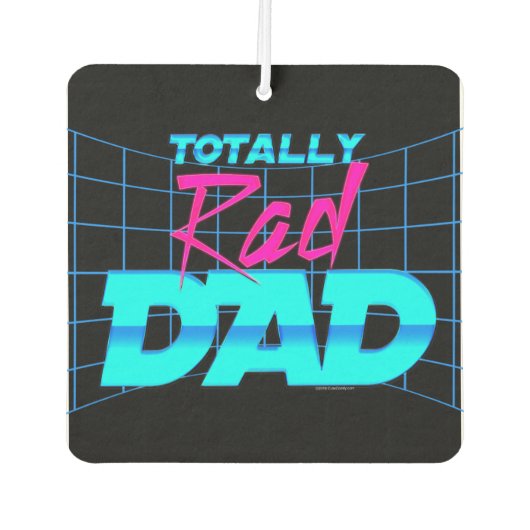 全素晴らしいパパおもしろい父の日80sギフト カーエアーフレッシュナー (正面)