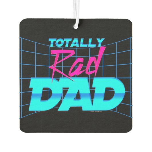 全素晴らしいパパおもしろい父の日80sギフト カーエアーフレッシュナー (裏面)