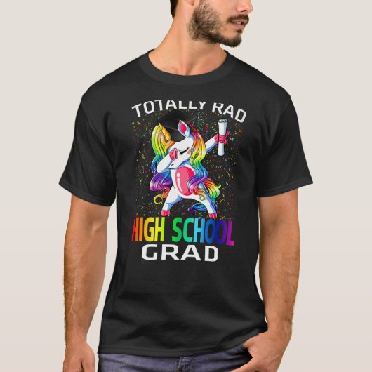 全素晴らしい高校の卒業式ユニコーン Tシャツ (正面)