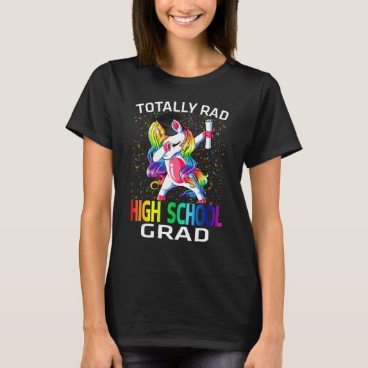 全素晴らしい高校の卒業式ユニコーン Tシャツ (正面)