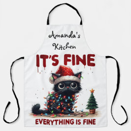 「全素晴らしてだ素晴らし!」 クリスマス猫 エプロン