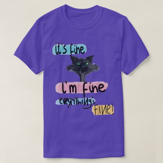 全素晴らして素晴らし猫だおもしろい Tシャツ (デザイン正面)